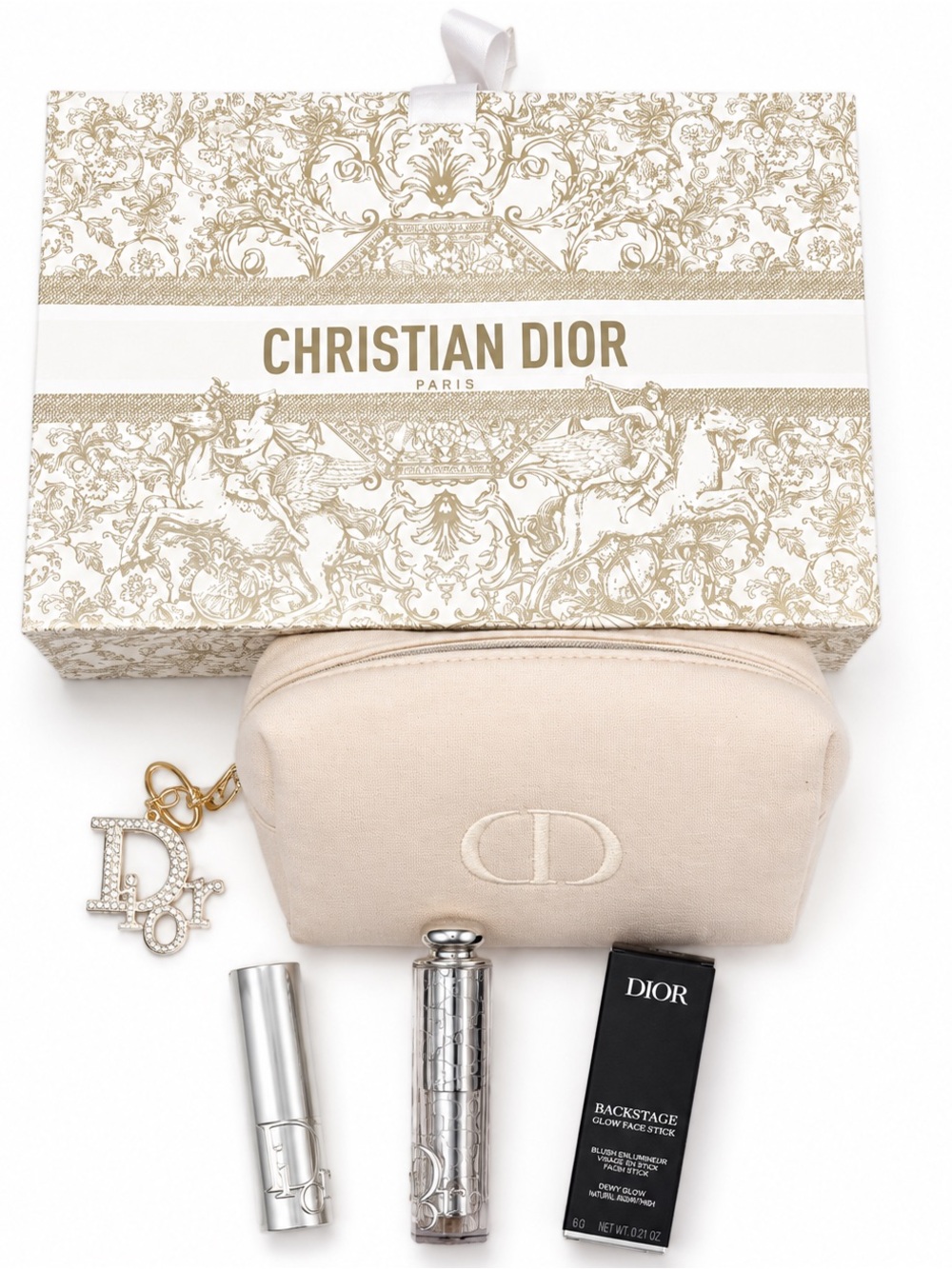 NWT Dior Beauty Gift Set Pouch, Case & Backstage Glow Stick
